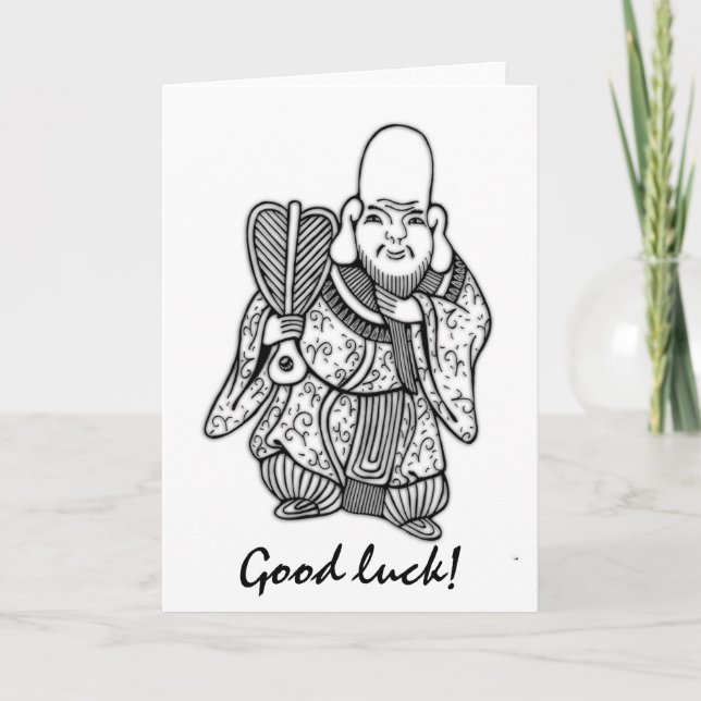 Tarjeta 福 禄 寿 Fukurokuju afortunado dibujo original de dio (Anverso)
