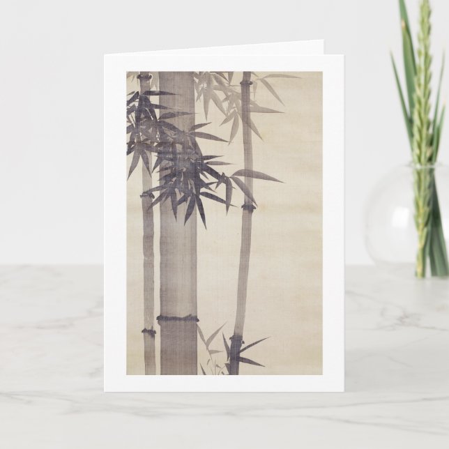 Tarjeta 竹, bambú del 其一, Kiitsu, arte de Japón (Anverso)