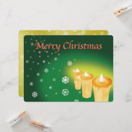 TARJETA 雪を麻の葉文様で描いたクリスマスカード