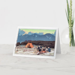 Tarjeta 露営 (北岳, 間の岳), acampando, Hiroshi Yoshida, grabar