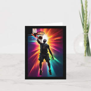 Tarjeta 004 Silueta de un jugador de baloncesto