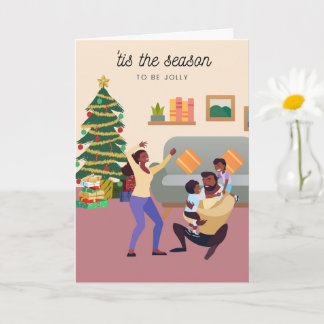 Tarjeta 006 para Navidades de familias negras