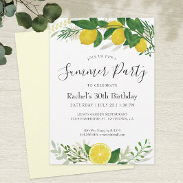 Tarjeta 02 de cumpleaños de limón fresco