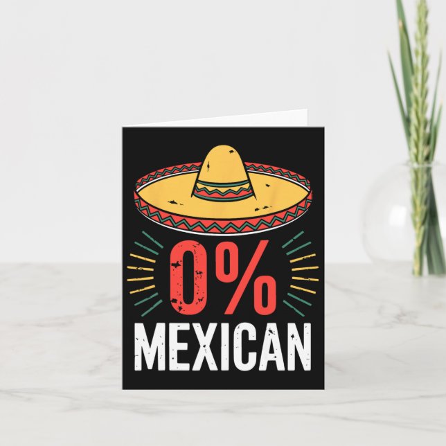 Tarjeta 0% Camisas Mexicanas Hombres Divertidos Cinco De M (Anverso)
