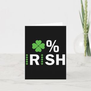 Tarjeta 0% Irlandés Suerte Shamrock Cero Por Ciento Día de