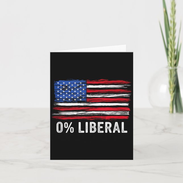 Tarjeta 0% Liberal Zero Percent Anti Liberal Republican Ta (Anverso)