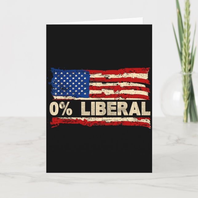 Tarjeta 0% Liberal Zero Percent Liberal Republican Flag  (Anverso)