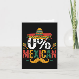 Tarjeta 0% Mexicano Divertido Cinco De Mayo Divertido Somb