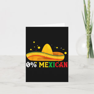 Tarjeta 0% mexicano divertido cinco de mayo fiesta sombrer