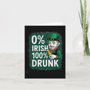 Tarjeta 0 por ciento irlandés 100 por ciento borracho No i