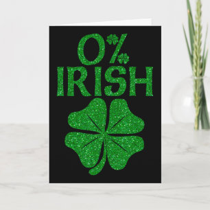 Tarjeta 0% Trebol de la Suerte Irlandés Feliz Día de San P