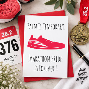 Tarjeta 1ª Maratón Primer Maratoniano Corredor Deporte