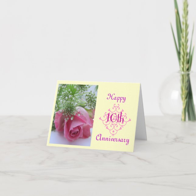 Tarjeta 10º aniversario de bodas (Anverso)