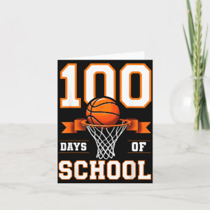 Tarjeta 100º día de la escuela Baloncesto Niños 100 días d