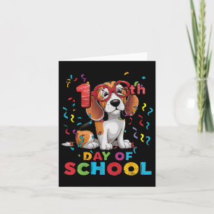 Tarjeta 100º Día Escolar Beagle Dog Gles 100 Días