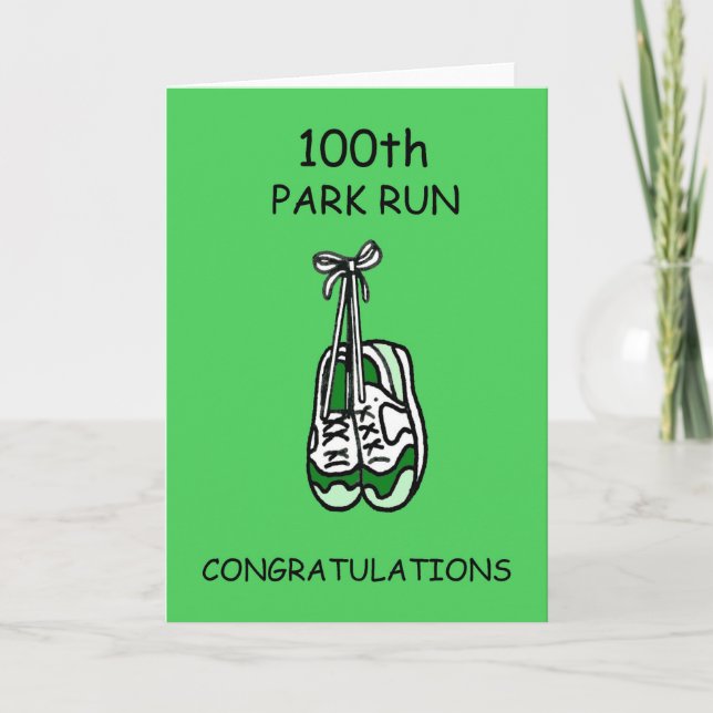 Tarjeta 100.ª felicitación por Park Run (Anverso)