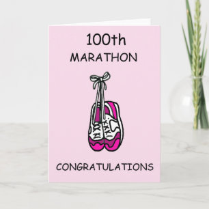 Tarjeta 100.ª Maratón: Felicitaciones por ella