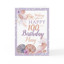 100.º Coral de conchas de cumpleaños