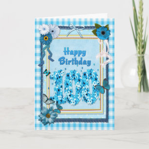 Tarjeta 100.º cumpleaños con un efecto scrapbook