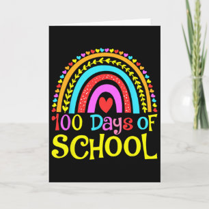 Tarjeta 100.º Día De Escuela 100 Días De Escuela Retro Arc