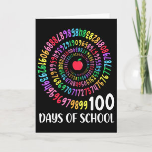 Tarjeta 100.º día de escuela 100 días número de matemática