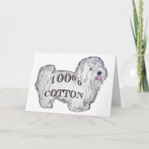 Tarjeta 100% algodón