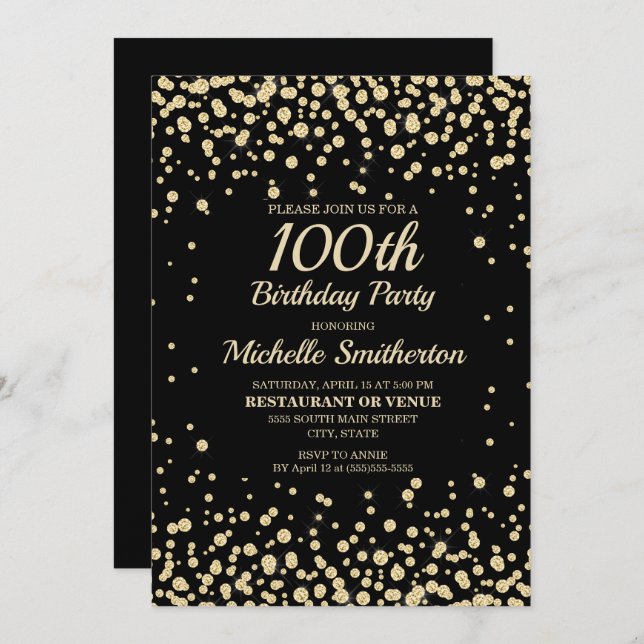 Tarjeta 100 Aniversario de la Purpurina del Diamante de Or (Anverso / Reverso)