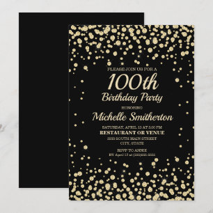 Tarjeta 100 Aniversario de la Purpurina del Diamante de Or