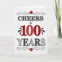 100 años de alegría en el patrón negro blanco rojo