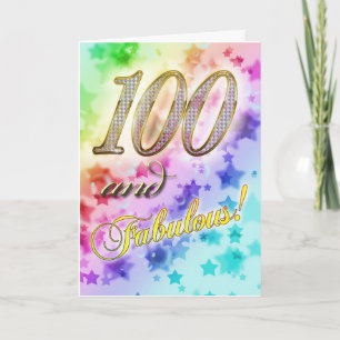 Tarjeta 100 años para alguien Fabulous