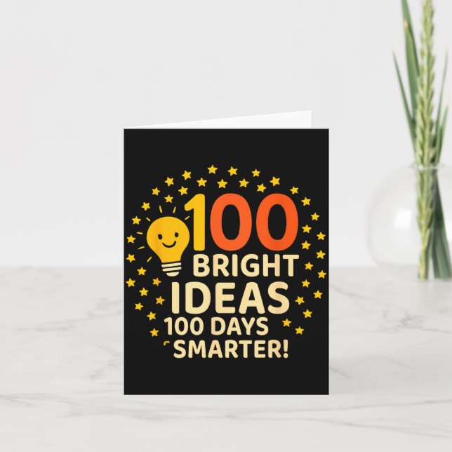 Tarjeta 100 Bright Ideas 100 Days Smarter Design, 100 Days (Anverso)