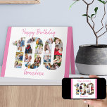 Tarjeta 100 cumpleaños número 100 Collage de fotos de cort<br><div class="desc">Diga Feliz cumpleaños a alguien especial con una tarjeta de foto única. La plantilla de fotos está configurada para que añadas tus fotos, trabajando desde la parte superior de cada número. También puedes editar el nombre de la abuela, a nana, mamá, a la abuela o al nombre de una persona,...</div>