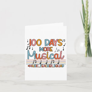 Tarjeta 100 Days More Musical Notes 100 Days Of School Mus