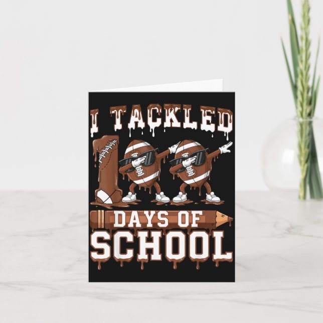 Tarjeta 100 Days Of School Boys Kids 100th Day Of School F (Anverso)