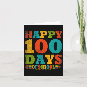 Tarjeta 100° Día De Camisetas Escolares Niños Maestros De