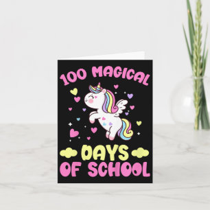 Tarjeta 100° Día De Chicas Escolares 100 Mágicos Días De S