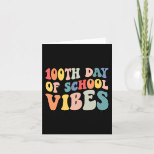 Tarjeta 100° Día de Colegios Vídeos Retro Niños felices