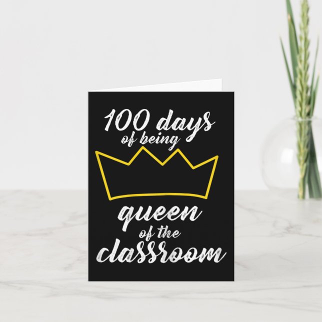 Tarjeta 100° Día de Diseño Escolar para profesores y estud (Anverso)