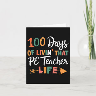 Tarjeta 100° Día De Educación Física Escolar De Maestros P