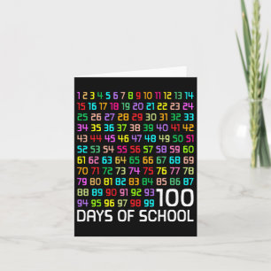 Tarjeta 100° Día De Enseñanza 100 Días Math Num