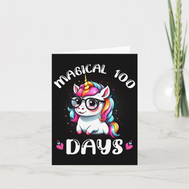 Tarjeta 100° Día De Enseñanza Escolar Niños Felices 100 (Anverso)