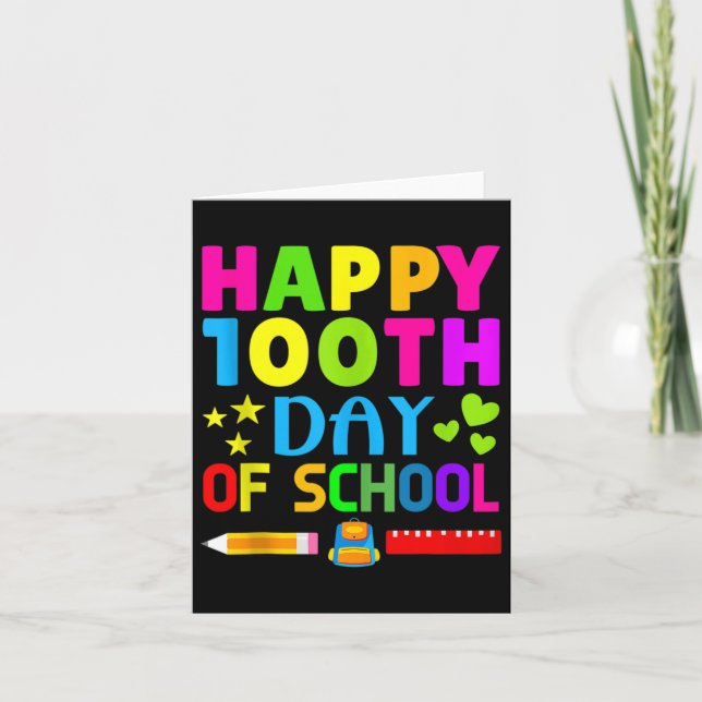 Tarjeta 100° Día De Jugadores Estudiantiles Teache Kinderg (Anverso)