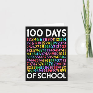 Tarjeta 100° Día De La Escuela 100 Días Aprendiendo Matemá