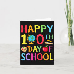 Tarjeta 100° Día De La Escuela 100 Días De Maestra Escolar