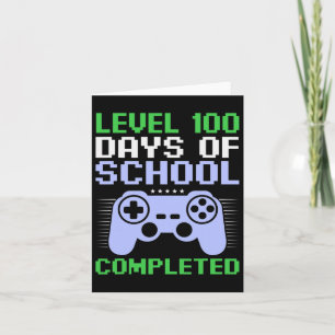 Tarjeta 100° Día De La Escuela Terminado Para Niños