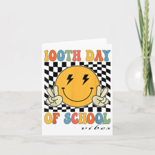 Tarjeta 100° Día De La Escuela Vibes 100 Días Para El Prof