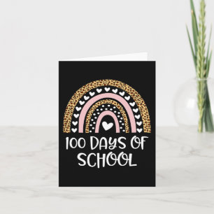Tarjeta 100° Día De Los Maestros Escolares 100 días Lluvia