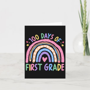 Tarjeta 100° Día de los niños de primer grado 100 días int