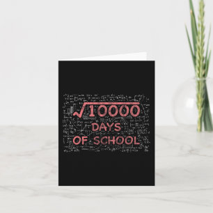 Tarjeta 100° Día De Maestra Escolar 100 Días De Escuelas