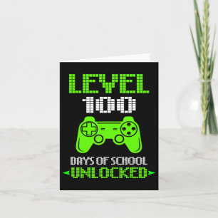 Tarjeta 100° Día De Niños Camisas Escolares Videojuegos Ni